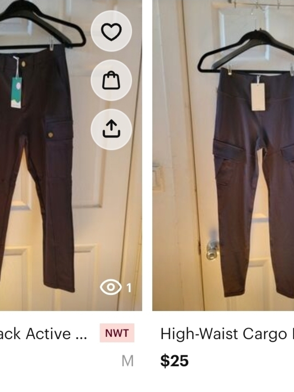 2 Bnwt HALARA High-Waist Cargo Leggings